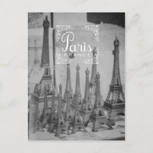 Paris Black and White Travel Carte postale Souveni