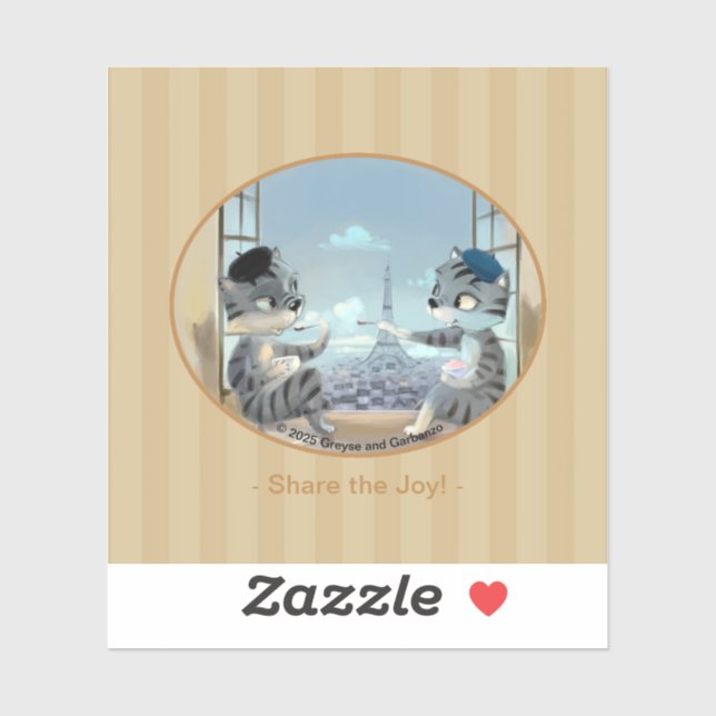 Paris by Day Vinyl Sticker - Joy ( Diverses taille (Feuille)