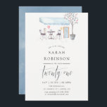 Paris Cafe Aquarelle 21e Invitation de fête d'anni<br><div class="desc">Invitation à la fête du 21ème anniversaire à thème parisien avec typographie manuscrite conçue pour être rapidement et facilement personnalisable selon vos spécificités d'événement.</div>