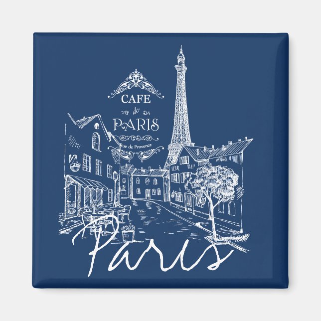 Paris cafe  magnet (Devant)
