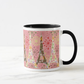 Paris de scintillement dans la tasse rose