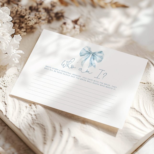 Paris élégant Toile bow Qui suis-je jeu de nuptial (Créateur téléchargé)