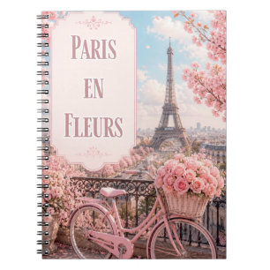 Paris en Fleurs Cahier Classique Ligné Pastel