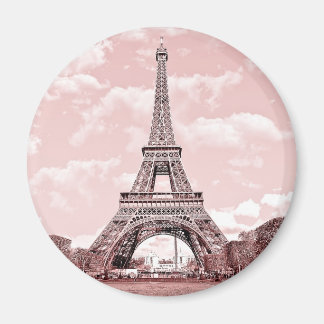 Paris en Pink Tour Eiffel France aimant