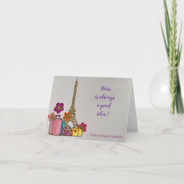 "Paris est toujours une bonne idée" carte (Devant)