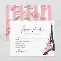 Paris floral rose conseil et souhaite carte de voe