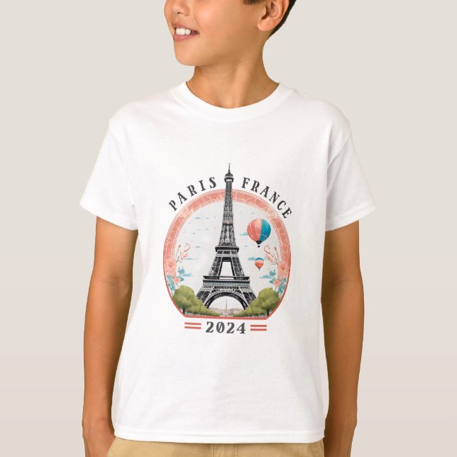 Paris France 2024 T-shirt enfant, Paris France 202 (Devant)