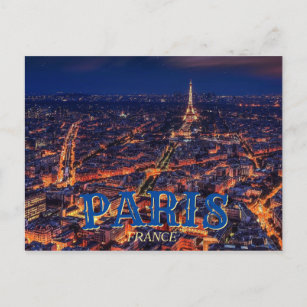 Paris France - Carte postale de la Tour Eiffel