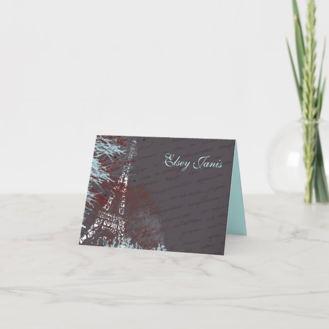 PARIS FRANCE FRANCE Bar Bat mitzvah carte de remer (Devant)