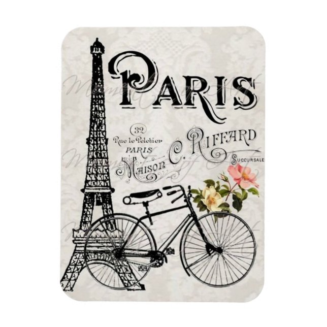Paris, France - Magnet Vintage (Vertical)