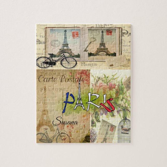 Paris France Puzzle Décor (Vertical)