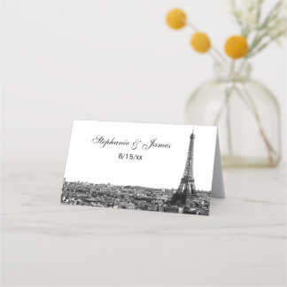 Paris France Skyline #1 BW Escort Cartes