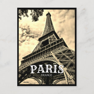 Paris France - Tour Eiffel Carte postale Vintage