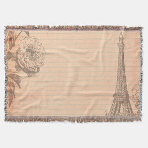Paris France Tour Eiffel Shabby Couverture à Thon 