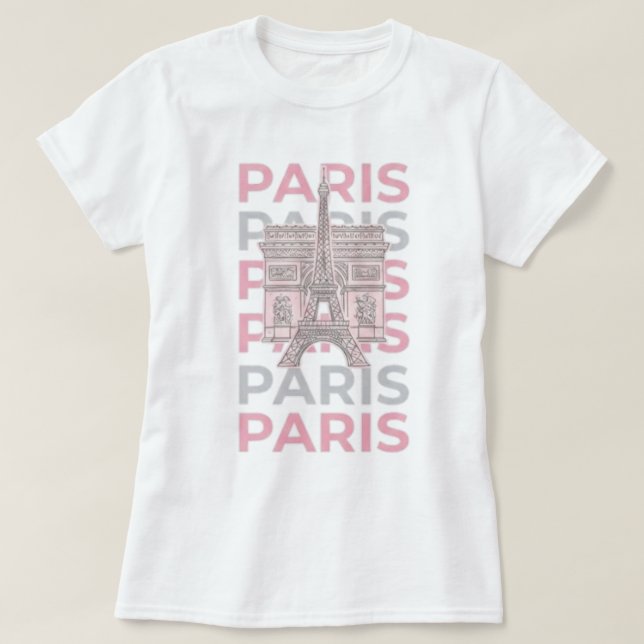 Paris French Style T-Shirt (Design devant)