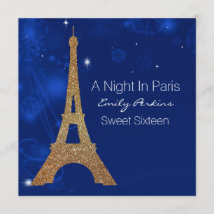 Paris : Invitation Sweet sixteen élégante