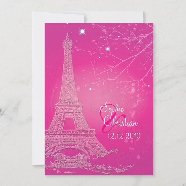 Paris La Nuit, invitations à un mariage dans une t (Devant)