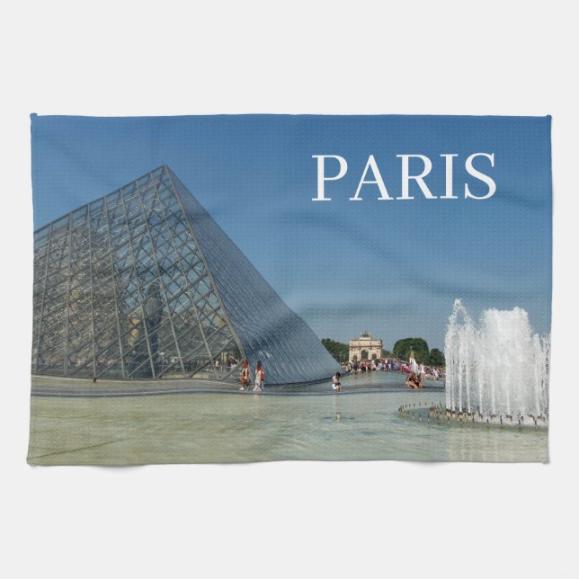 Paris Louvre Pyramide vue Torchon (Horizontal)