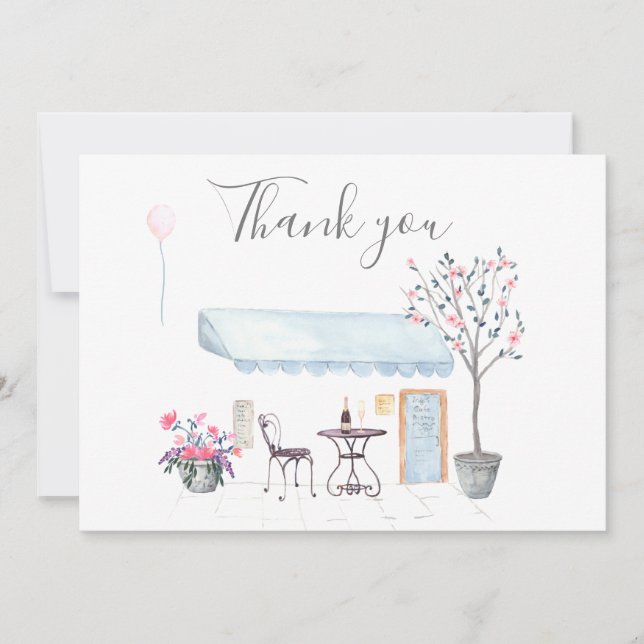 Paris Mariage merci photo (Devant)