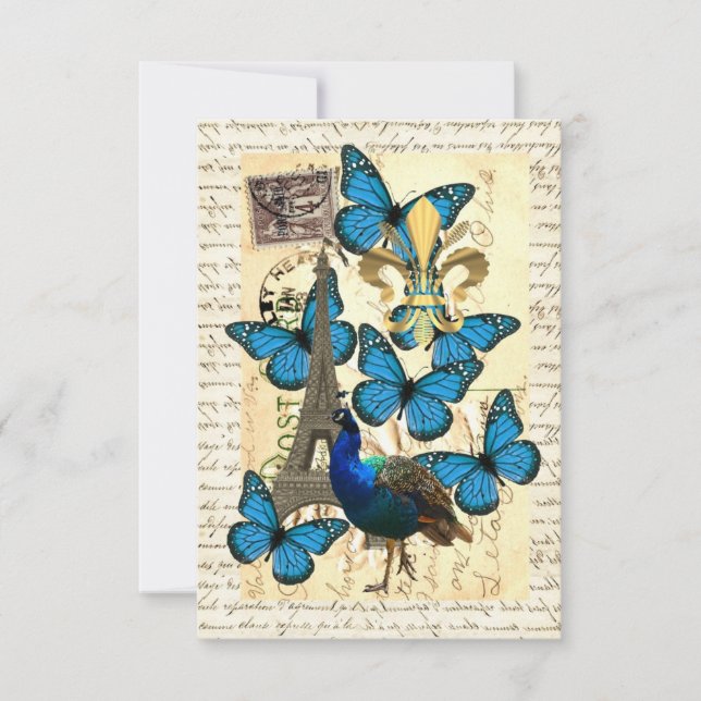 Paris, paon et papillons (Devant)