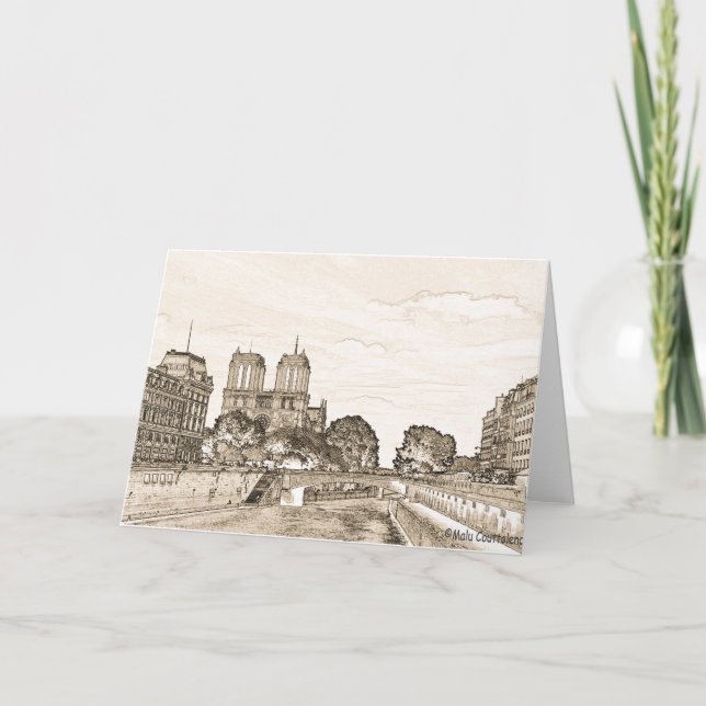 Paris par la carte de voeux de la Seine (Devant)