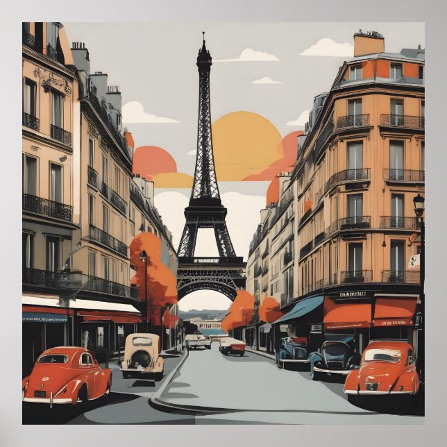 Paris poster vintage (Devant)