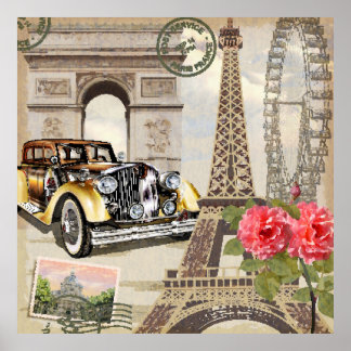 Paris poster vintage. vintage, poster, paris, vieu