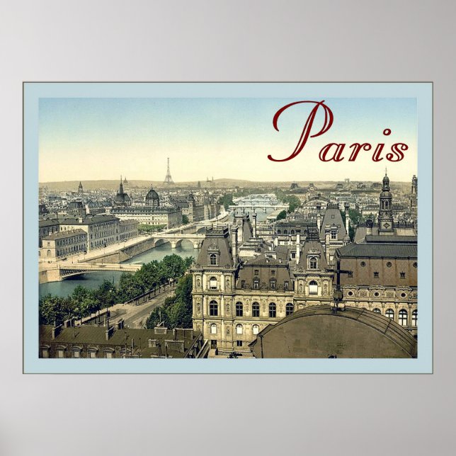 Paris ~ Poster Vintage voyage (Devant)