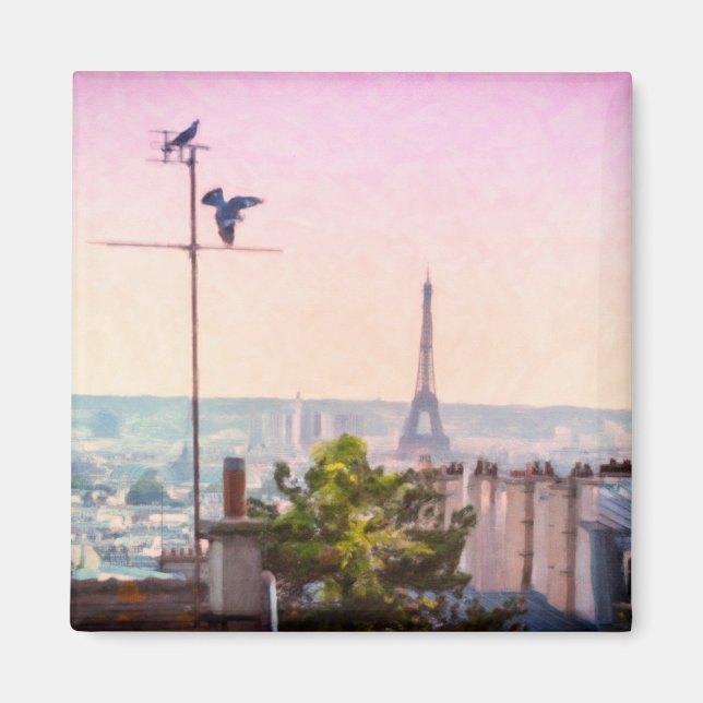 Paris romantique Tour Eiffel Magnet (Devant)
