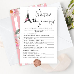 Paris rose noir Qu'est-ce que le marié a dit jeu