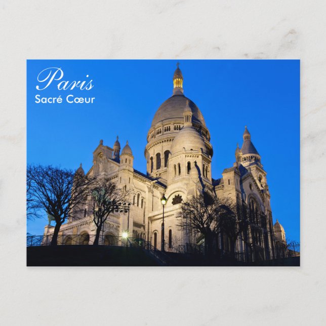 Paris - Sacré Coeur la carte postale de nuit (Devant)
