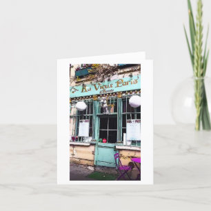 Paris Shop Front Travel Art Imprimer Carte