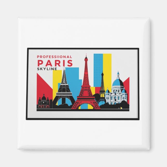 Paris Skyline 2 Magnet (Devant)