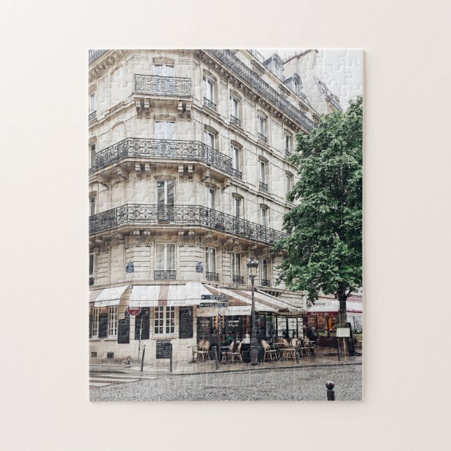 Paris Street Corner Photo Jigsaw Puzzle (Vertical)