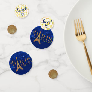 Paris Thème Sweet 16 Table de fête Confetti