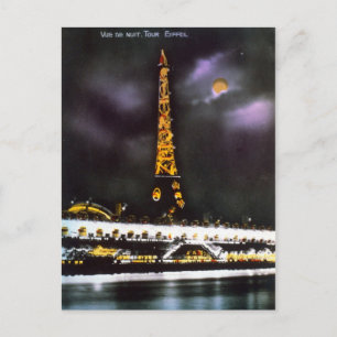 Paris Tour Eiffel - Carte postale de nuit