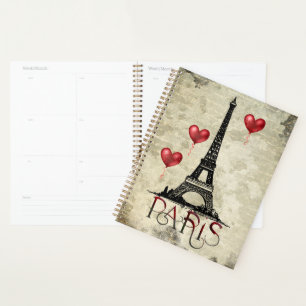 Paris, Tour Eiffel et Ballons du Coeur Rouge Scrip