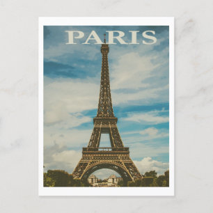 Paris Tour Eiffel France Vintage voyage Carte post