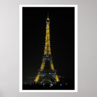 Paris, Tour Eiffel la nuit Poster