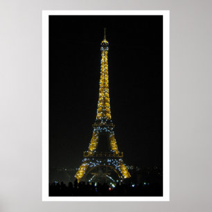 Paris, Tour Eiffel la nuit Poster