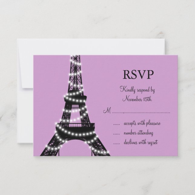 Paris Twinkles RSVP (violet) (Devant)