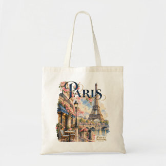 Paris Watercolor Tote Bag | Velvet Signature