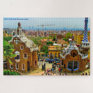 Park Guell Gaudi Barcelona. Jigsaw Puzzle