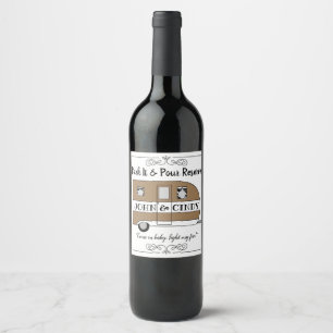 "Park It & Pour Reserve" Camping Vins Étiquettes