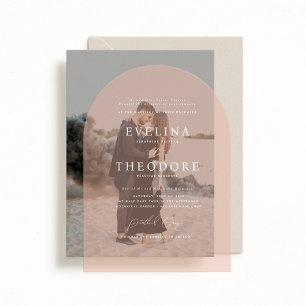 Parker Formal Beige Tinté Faire-part de mariage