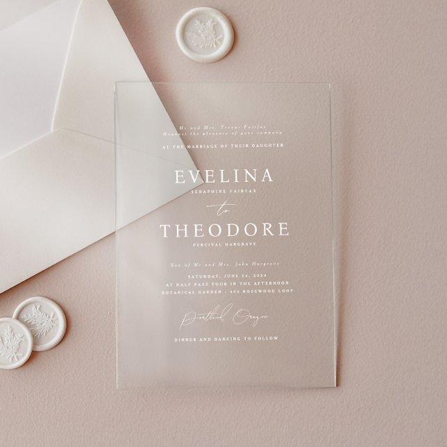 Parker Portrait Formel Acrylique Faire-part de mar (Créateur téléchargé)