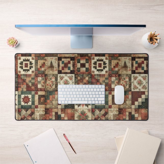 Parking en terre cuite Quilt Rustique Floral Desk (Bureau 1)