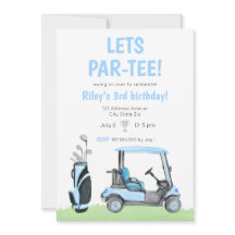 Parking Golf Thématique Anniversaire Invitation Bl