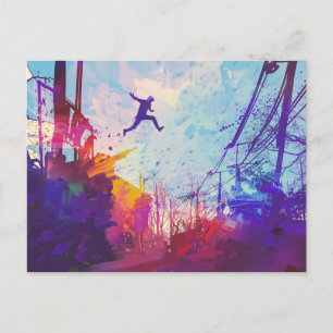 Parkour Urban Free Running Stationery Carte postal