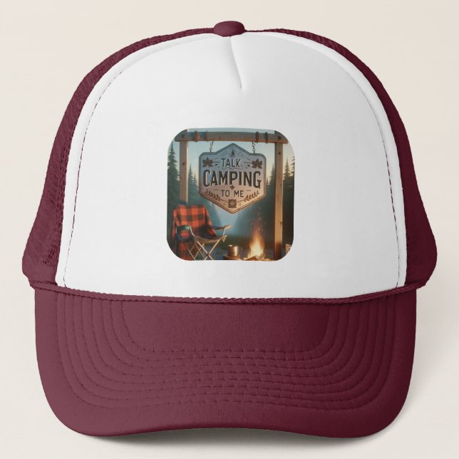 Parle Camping à Moi – Casquette de Camionneur Clas (Devant)